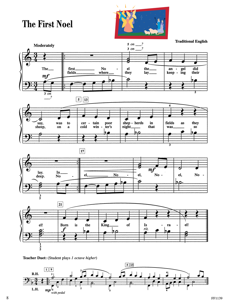 Faber Piano Adventures Level 2A Christmas noty na klavír vánoční