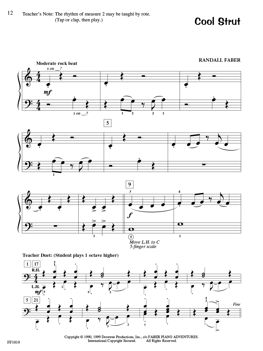 Faber PlayTime Piano Rock n Roll noty pro klavír level 1
