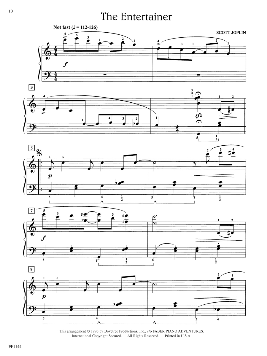 Faber BigTime Piano Ragtime Marches noty pro klavír