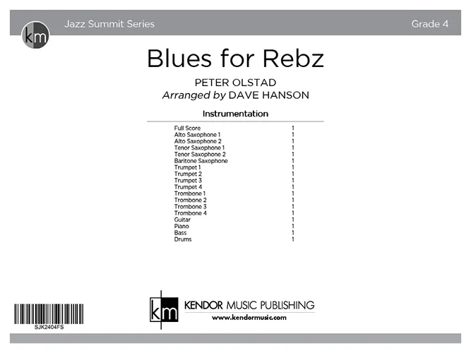 Kendor Music Blues for Rebz noty full score E flat