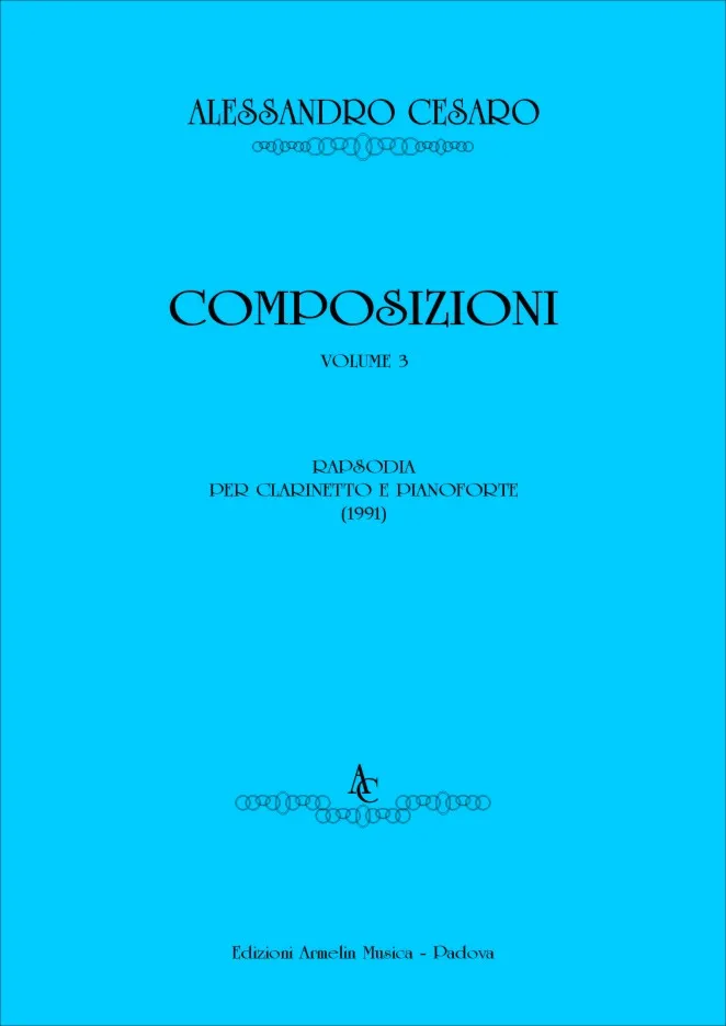 Armelin Musica Composizioni volume 3 noty sborník