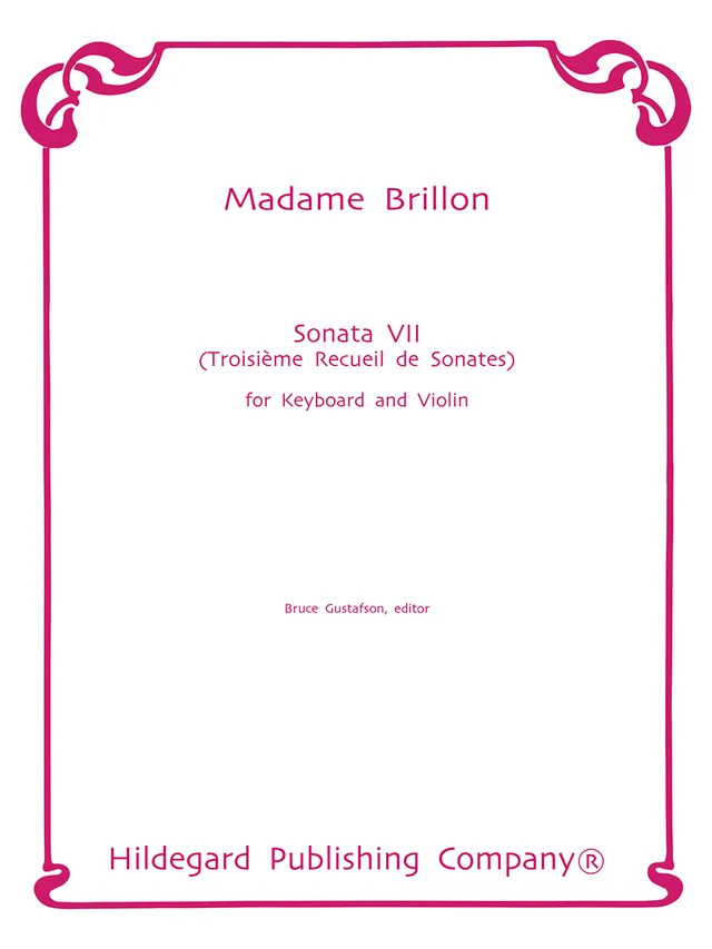 Hildegard Publishing Sonata VII Madam Brillon noty housle klavír