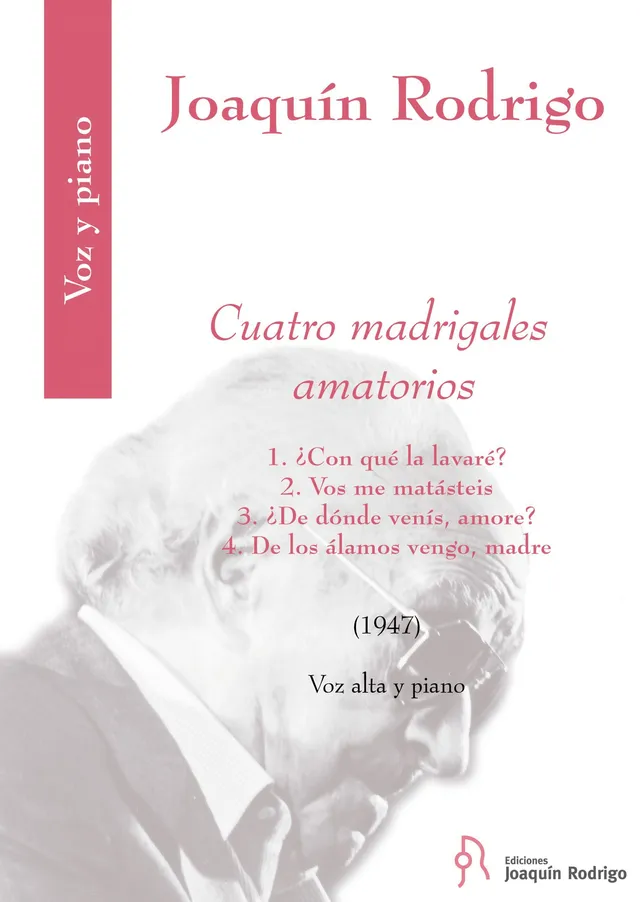Ediciones Joaquín Rodrigo Cuatro madrigales amatorios vysoký hlas PDF