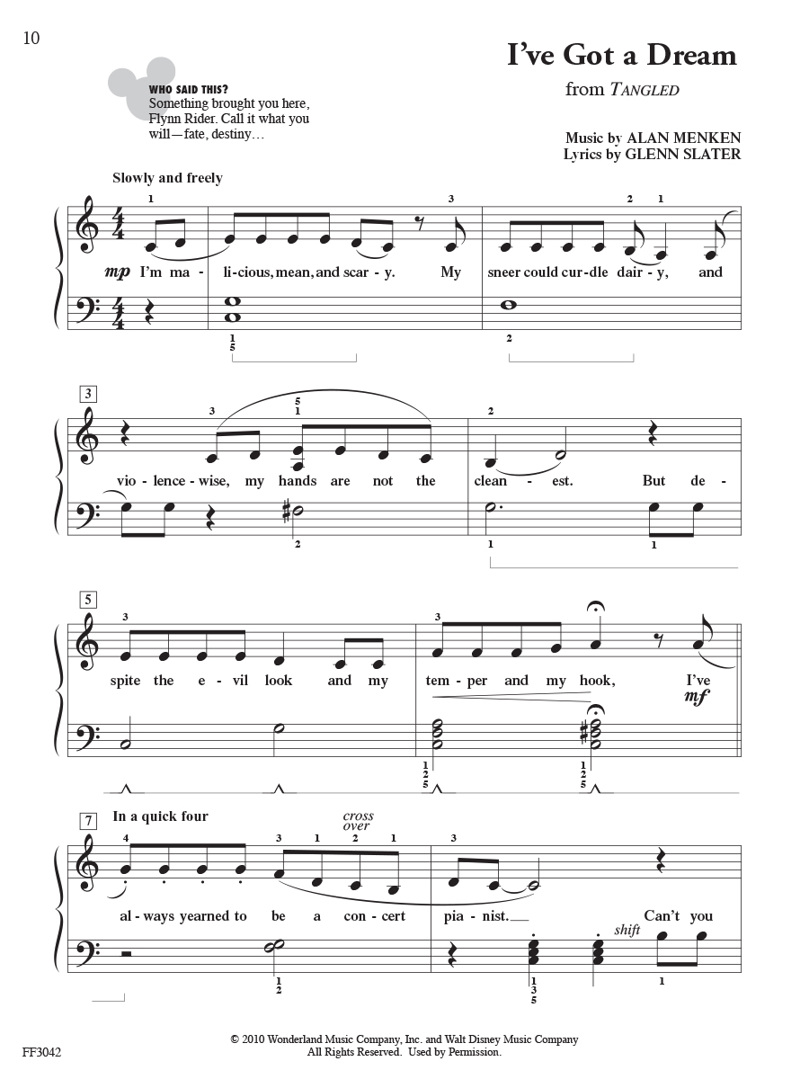 Faber Piano Adventures ChordTime Piano Disney noty filmové