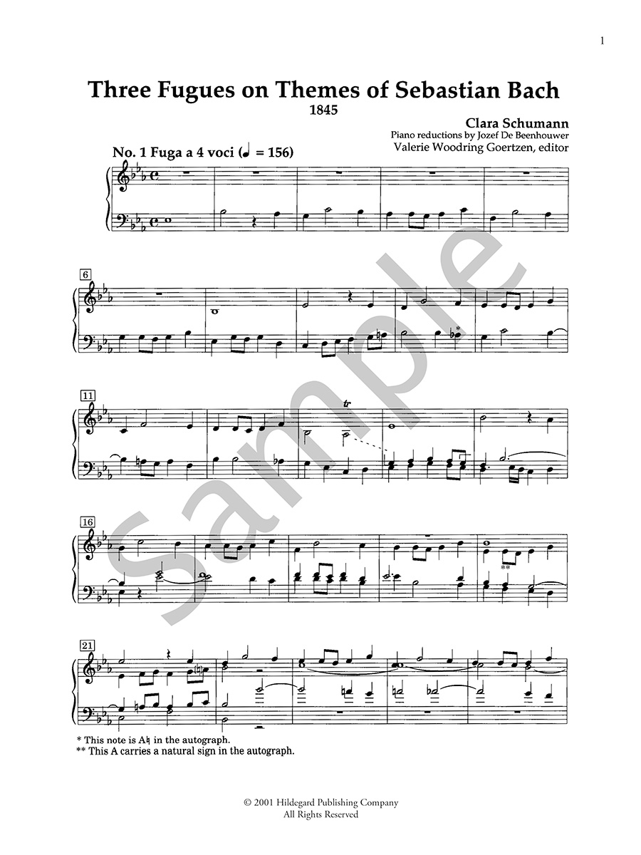 Hildegard Publishing Schumann Preludes Exercises Fugues noty klavír