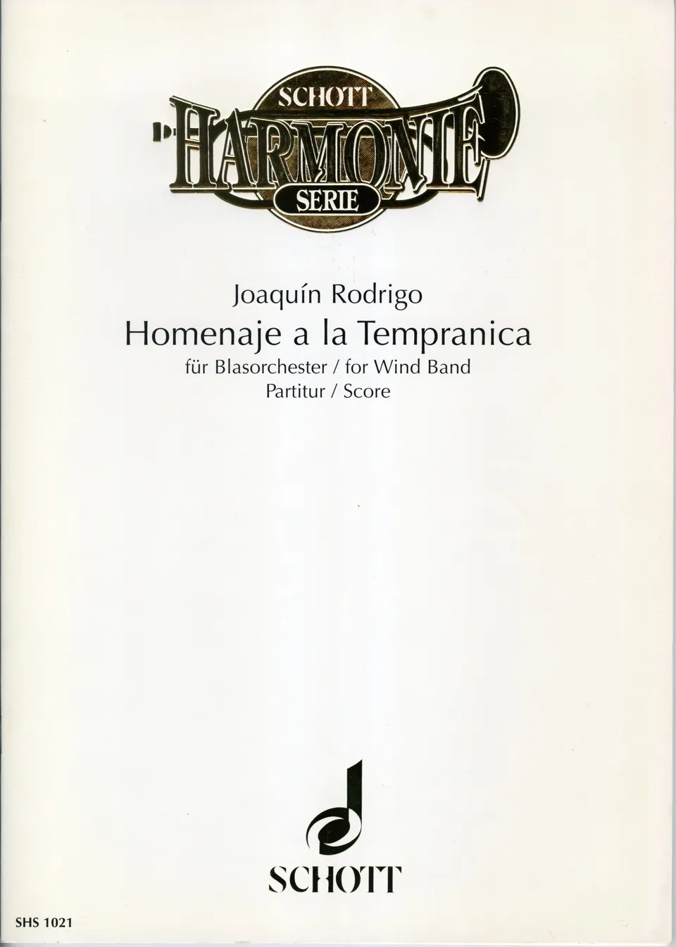 Ediciones Joaquín Rodrigo Homenaje a la Tempranica partitura