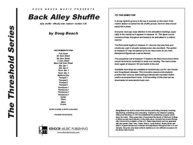 Kendor Music Back Alley Shuffle partitura shuffle 4:35