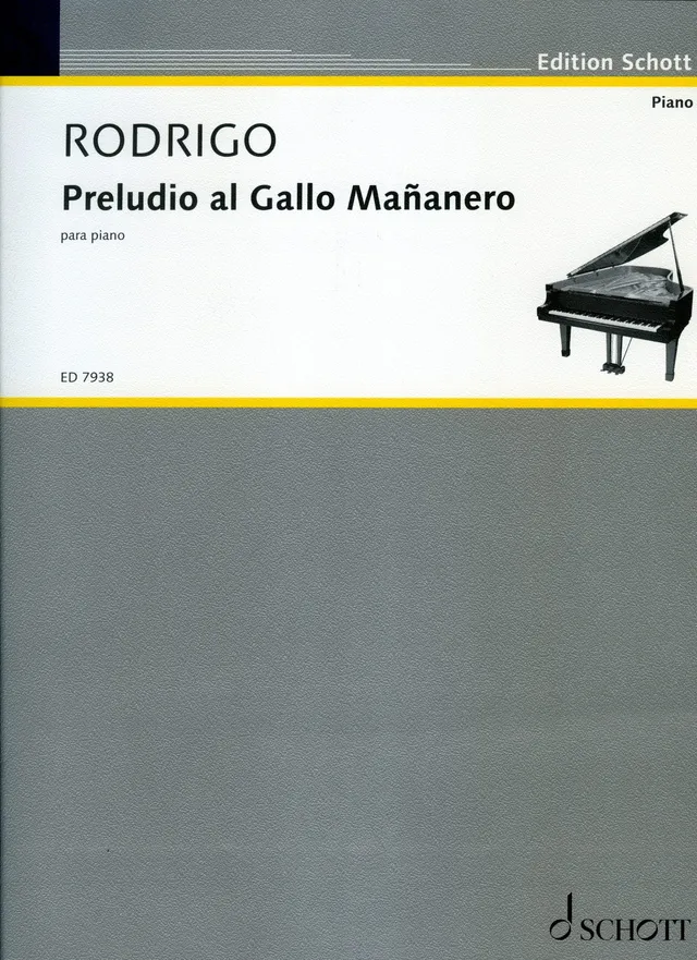 Ediciones Joaquín Rodrigo Preludio al gallo mañanero noty klavír