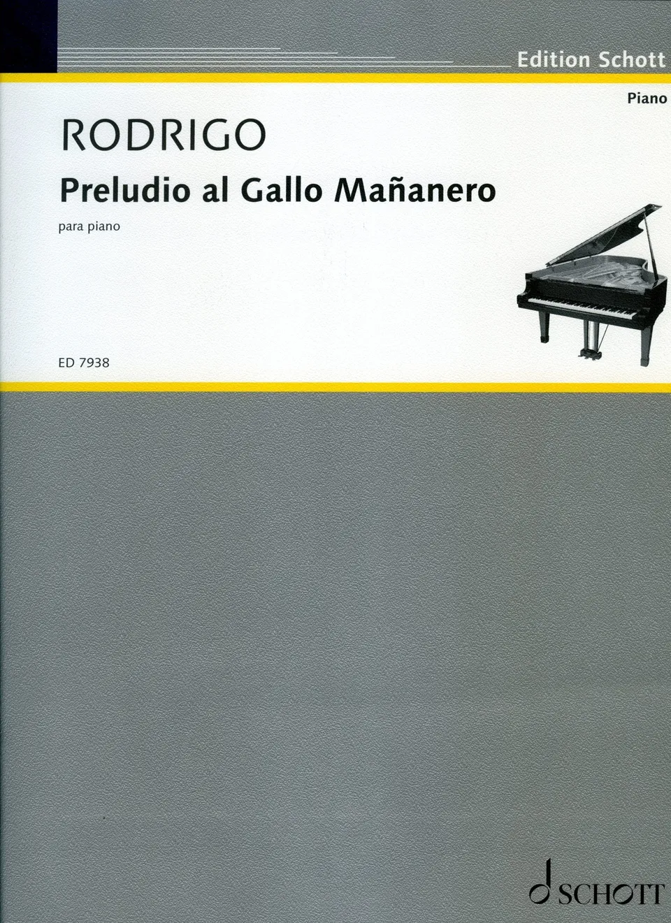 Ediciones Joaquín Rodrigo Preludio al gallo mañanero noty klavír