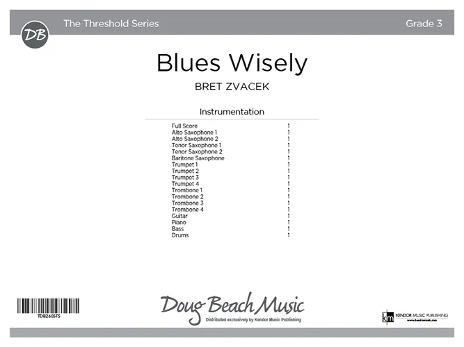 Kendor Music Blues Wisely partitura big band blues