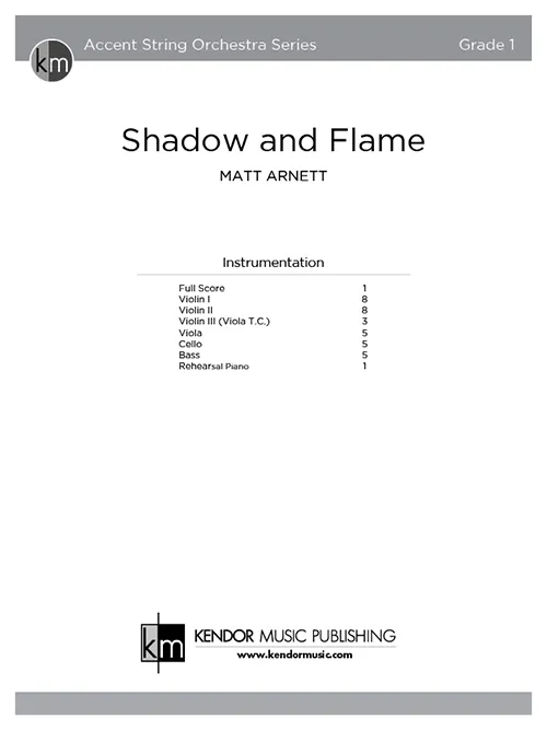 Kendor Music Shadow and Flame noty pro smyčce full score