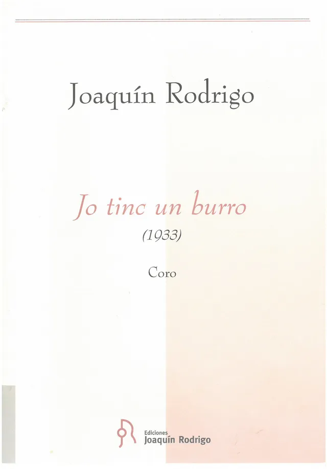 Ediciones Joaquín Rodrigo Jo tinc un burro noty smíšený sbor