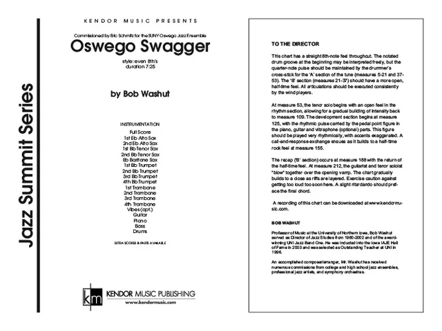 Kendor Music Oswego Swagger partitura Full Score even 8ths