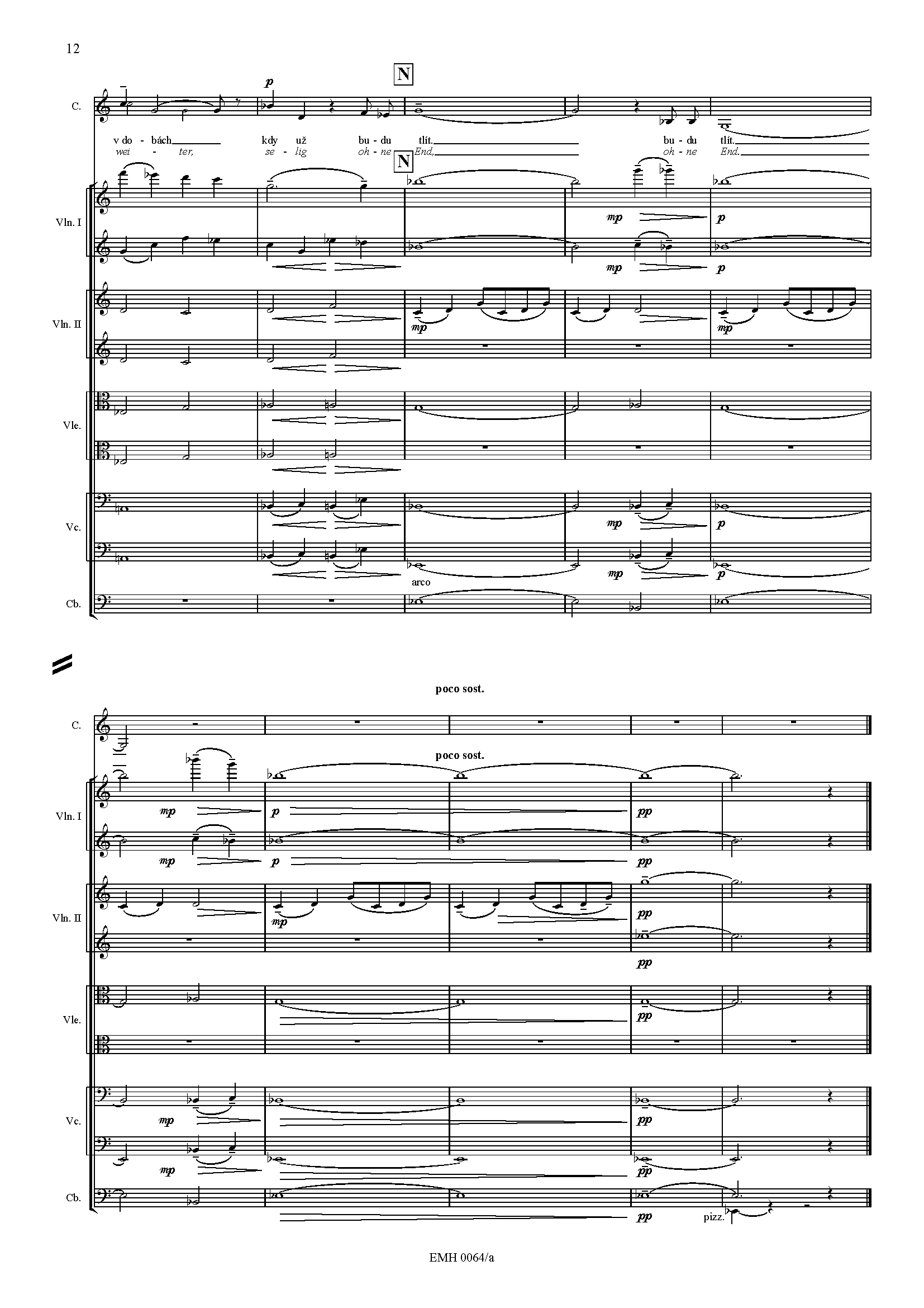 Editio Musica Humana Vyznání partitura hluboký hlas smyčce