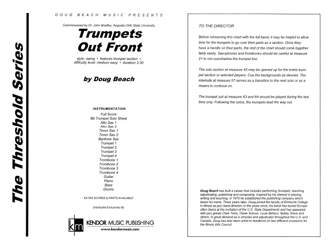 Kendor Music Trumpets Out Front Full Score partitura trumpety