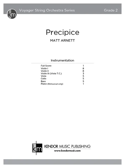 Kendor Music Precipice partitura full score programní skladba