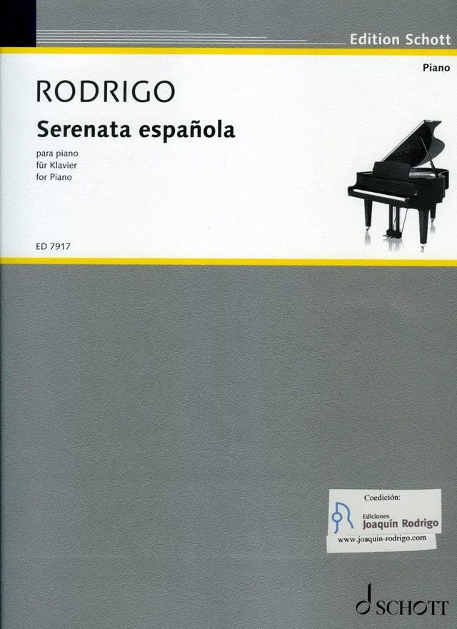 Ediciones Joaquín Rodrigo Serenata española noty klavír sólo