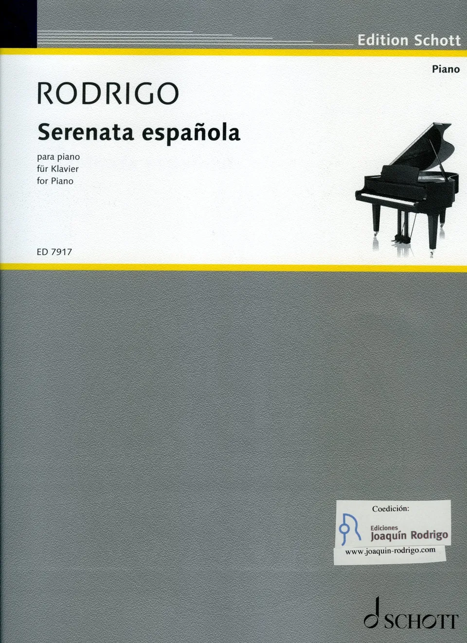 Ediciones Joaquín Rodrigo Serenata española noty klavír sólo