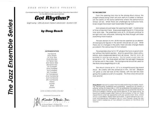 Kendor Music Got Rhythm? partitura pro jazzový orchestr