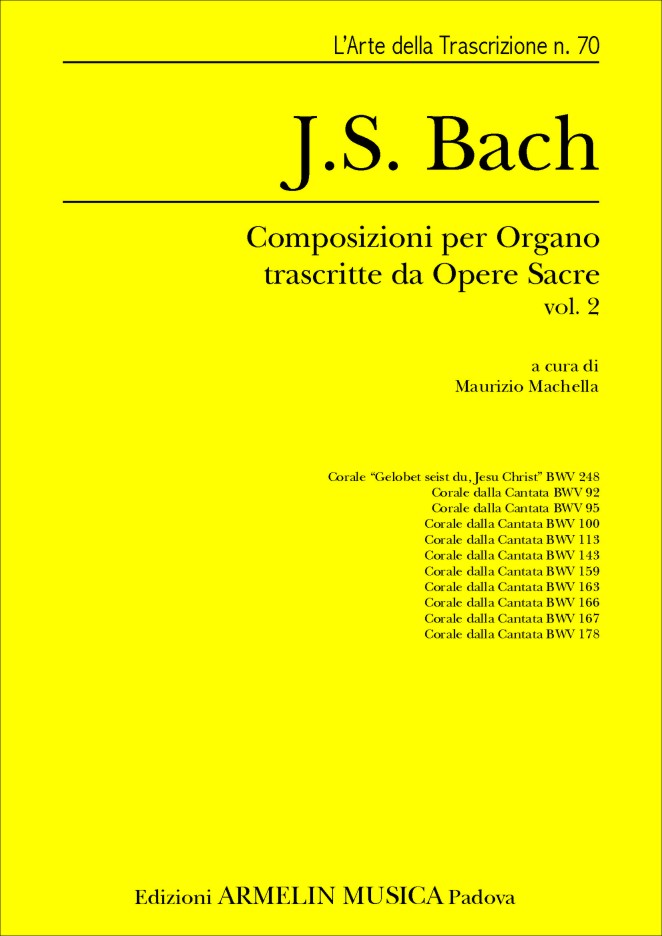 Armelin Musica Composizioni per Organo vol. 2 noty pro varhany Bach