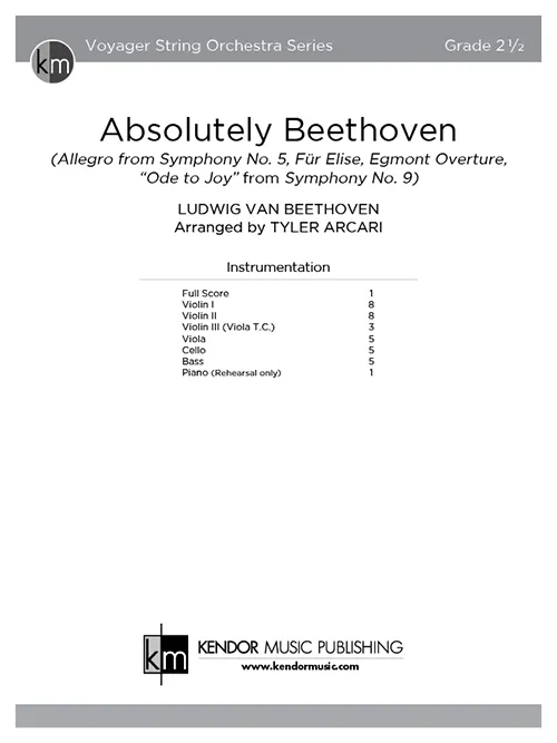 Kendor Music Absolutely Beethoven partitura smyčce