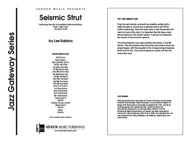 Kendor Music Seismic Strut partitura latin rock