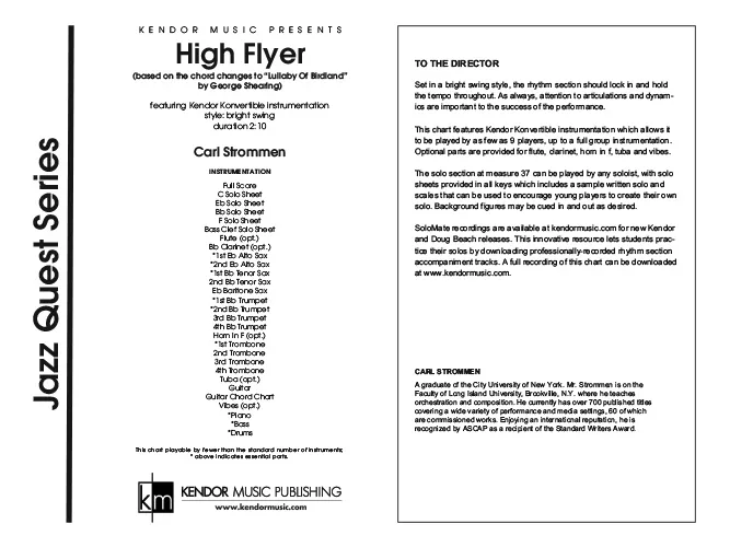 Kendor Music High Flyer Full Score swing partitura