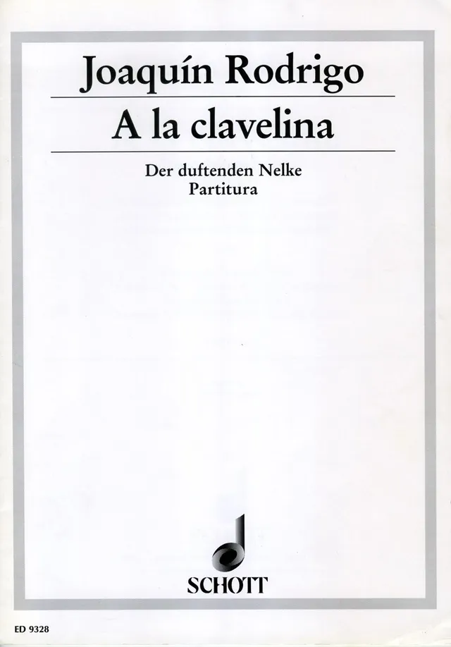 Ediciones Joaquín Rodrigo A la clavelina noty pro sbor a orchestr