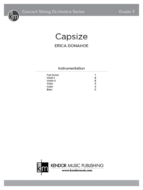 Kendor Music Capsize Full Score partitura pro orchestr