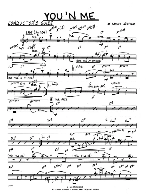 Kendor Music You N Me partitura pro big band swing Nestico