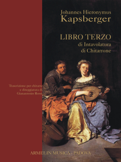 Armelin Musica Libro Terzo Chitarrone intavolatura noty