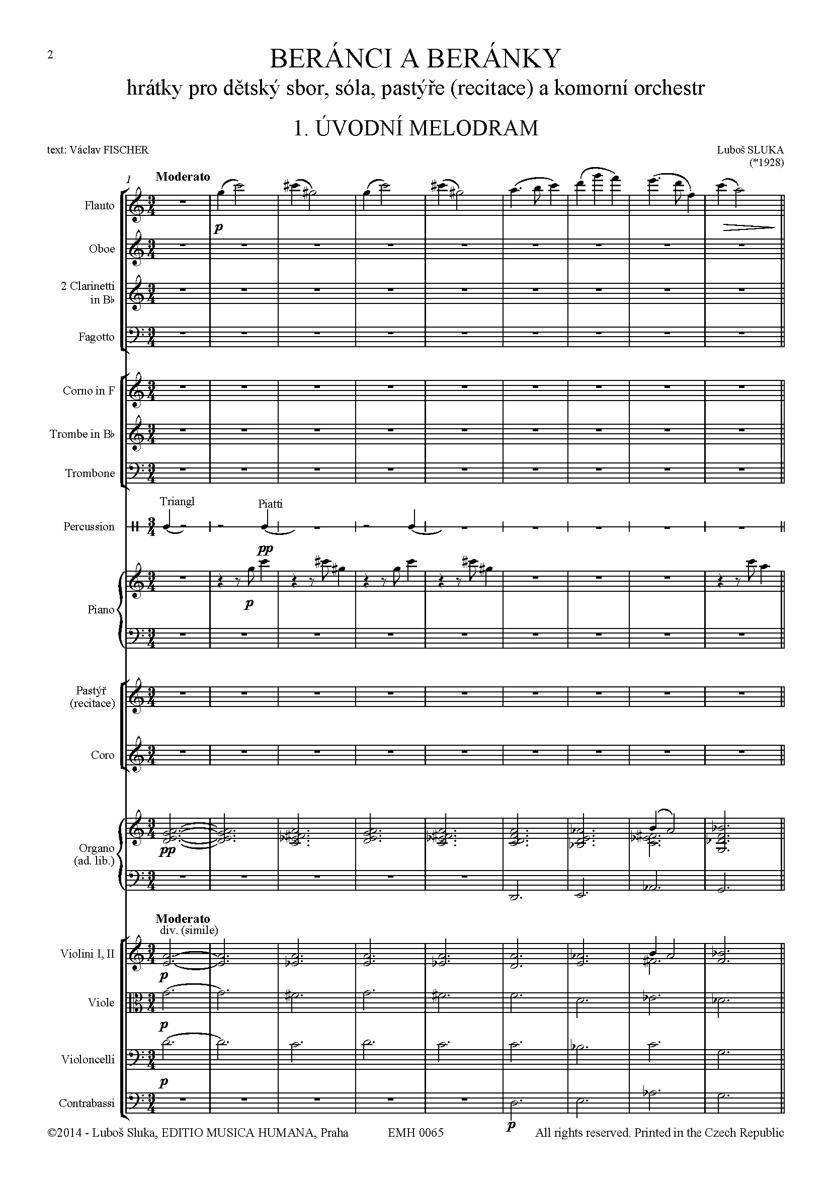 Editio Musica Humana Beránci a beránky noty pro dětský sbor