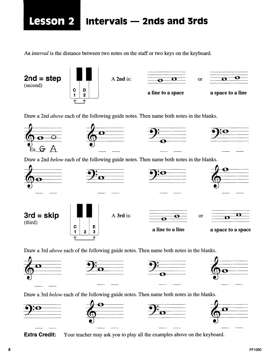 Faber I Can Read Music Book 2 cvičení čtení not