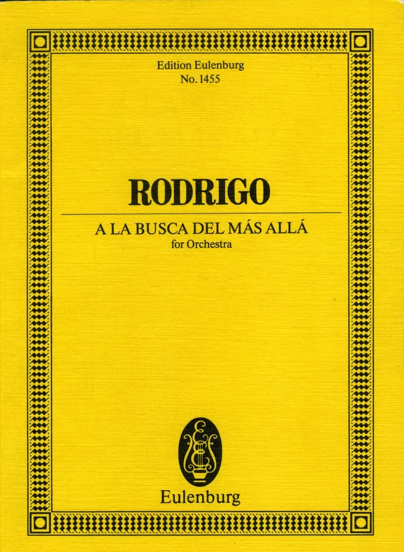 Ediciones Joaquín Rodrigo A la busca del más allá noty orchestr
