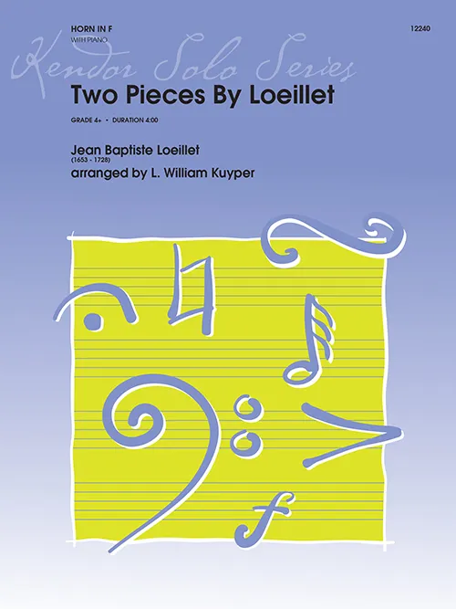 Kendor Music Two Pieces By Loeillet noty pro lesní roh barokní