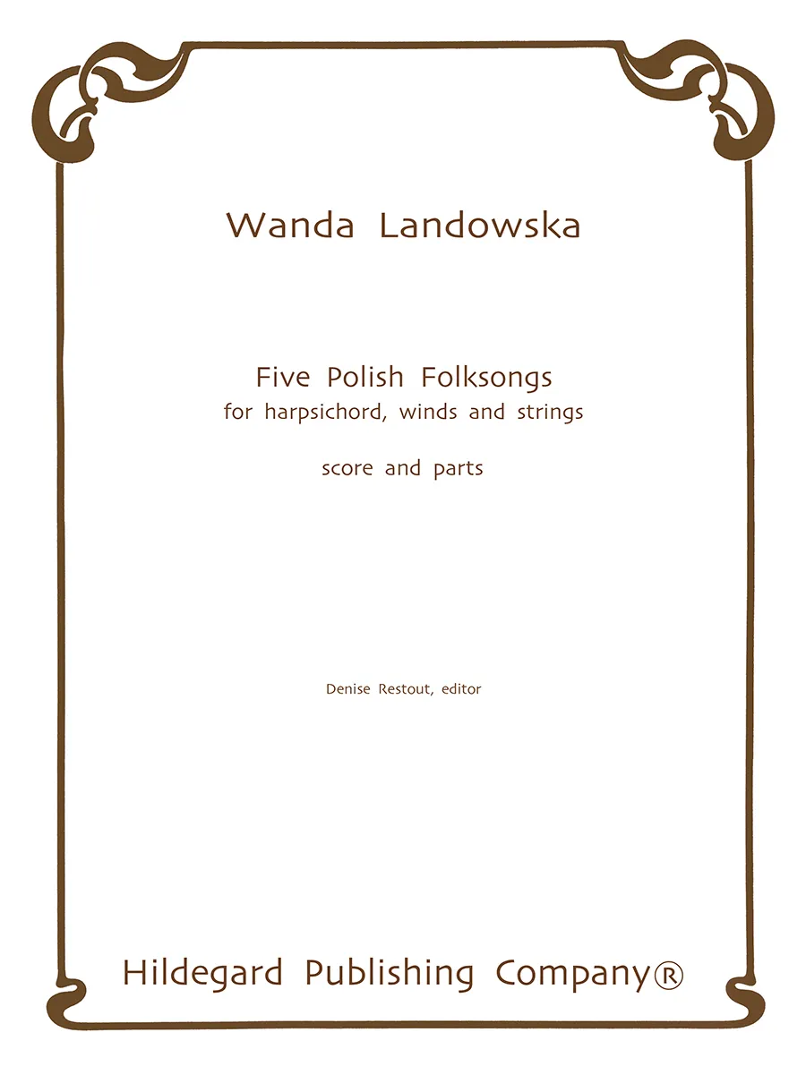 Hildegard Publishing Company Five Polish Folksongs Landowska digitální partitura a hlasy
