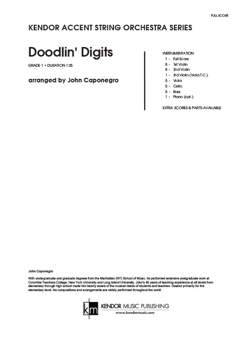 Kendor Music Doodlin’ Digits partitura full score