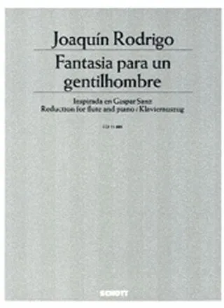 Ediciones Joaquín Rodrigo Fantasía gentilhombre noty flétna klavír