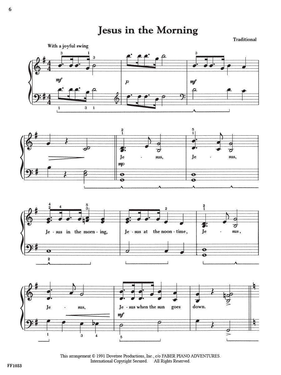 Faber FunTime Piano Hymns noty pro klavír level 3