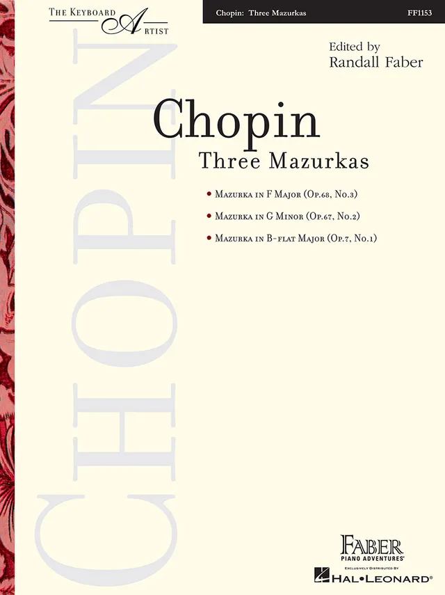 Faber Piano Adventures Chopin Three Mazurkas noty pro klavír