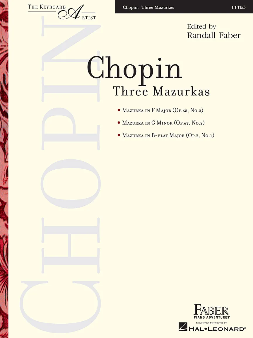 Faber Piano Adventures Chopin Three Mazurkas noty pro klavír
