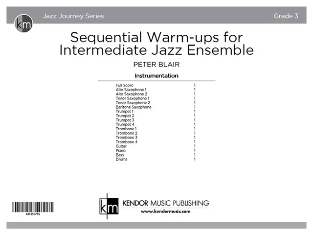 Kendor Music Sequential Warm-ups for Jazz Ensemble partitura Full Score