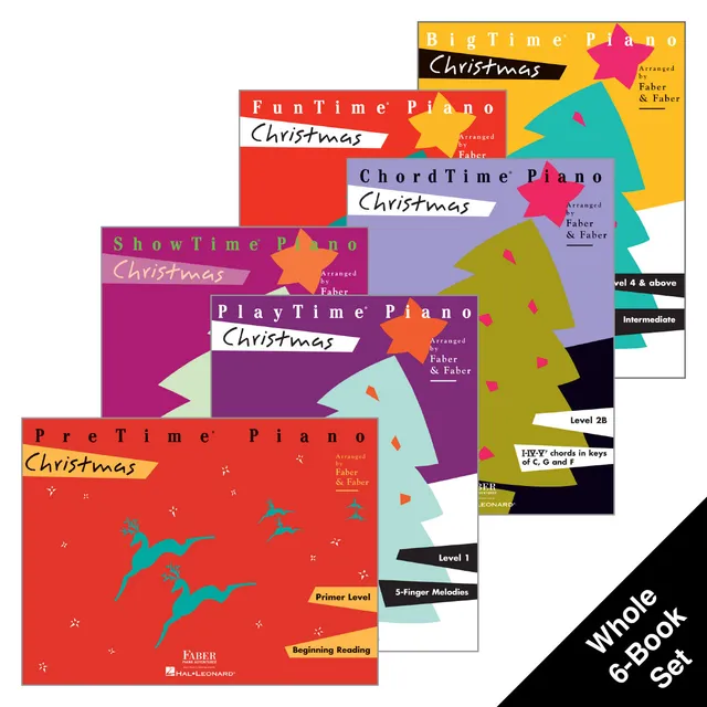 Faber Piano Adventures Christmas Set noty 6 sešitů koledy