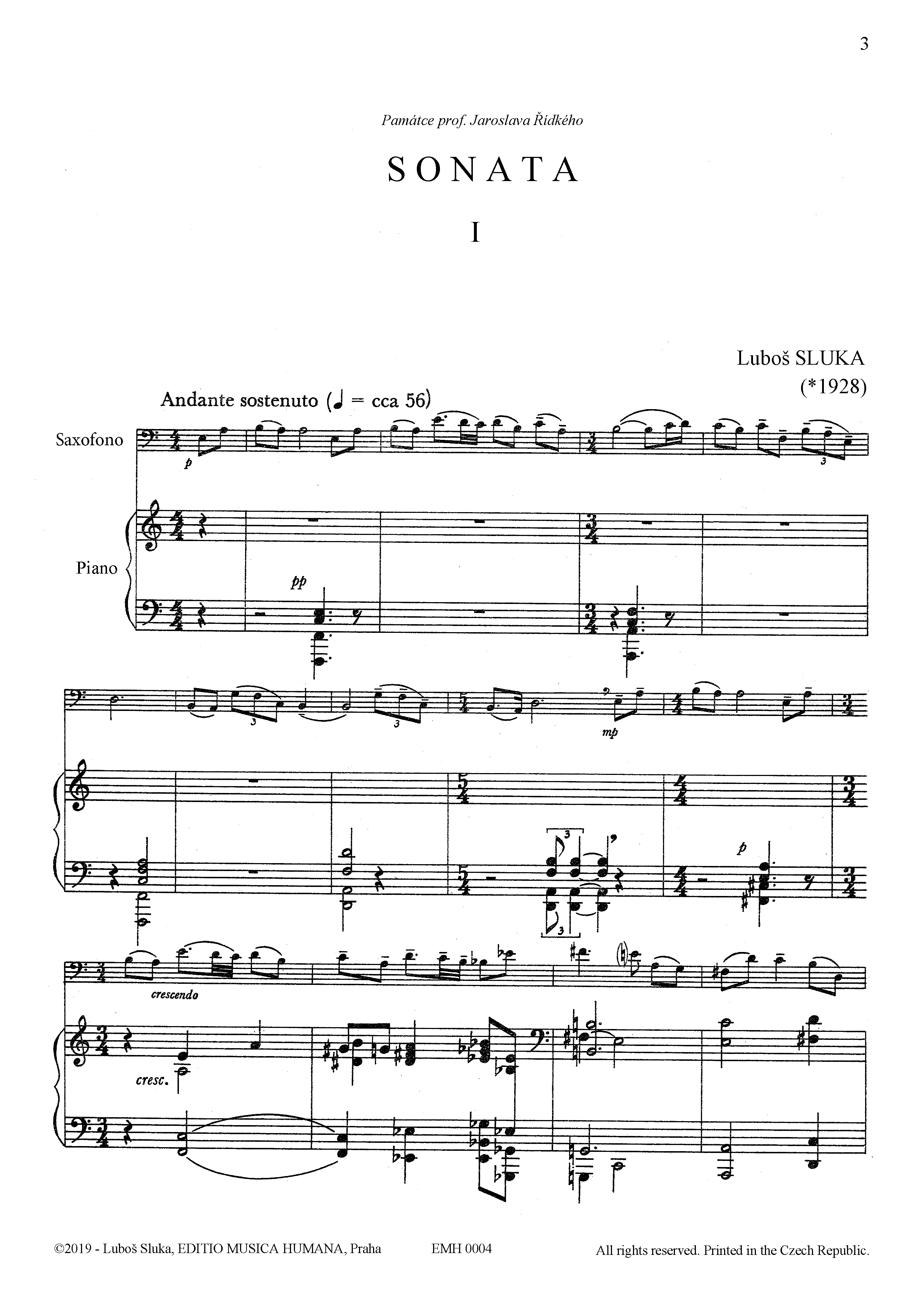 Editio Musica Humana Sonata noty pro saxofon a klavír 37 stran
