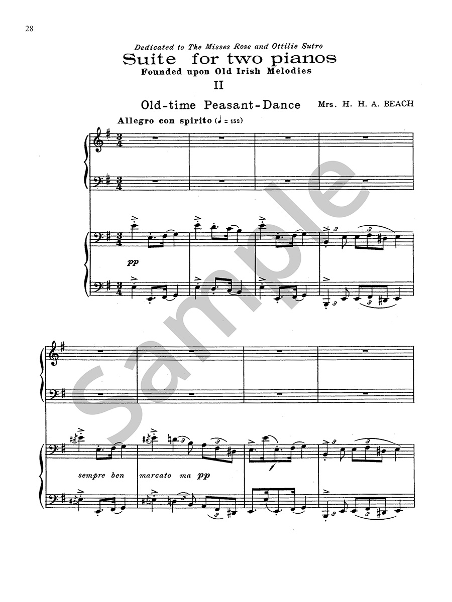 Hildegard Publishing Suite for Two Pianos Op. 104 noty Amy Beach