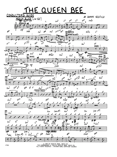 Kendor Music The Queen Bee partitura condensed score blues