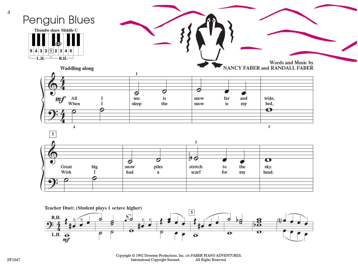 Faber Piano Adventures PreTime Piano Jazz & Blues noty začátečníci