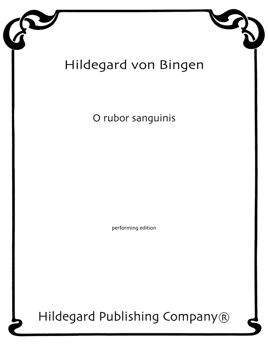 Hildegard Publishing O Rubor sanguinis Bingen noty sborové 10 ks