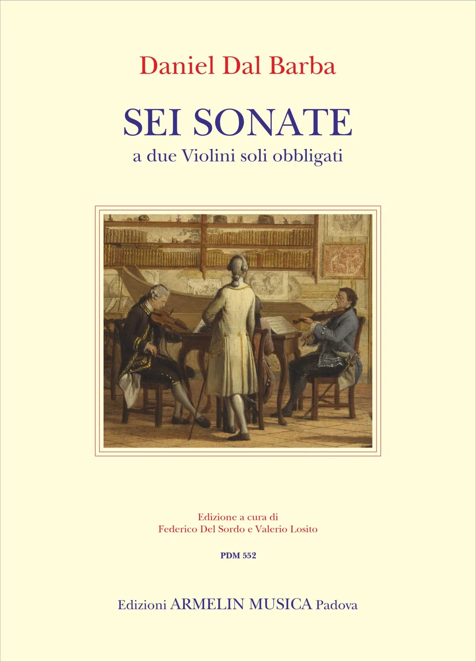 Armelin Musica Sei sonate a due Violini noty pro dvoje housle