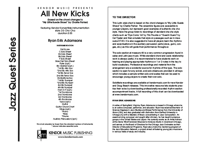 Kendor Music All New Kicks partitura cha cha pro orchestr